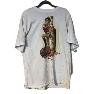 Captain Morgan White XL funny shirt